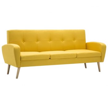 Kavč trosed iz blaga rumene barve