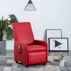 Masažni fotelj rdeče umetno usnje