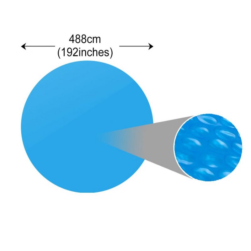 Okrogla prevleka za bazen 488 cm moder PE