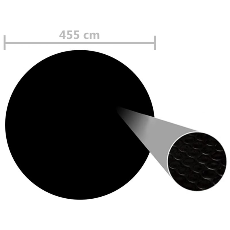 Pokrivalo za bazen črno 455 cm PE