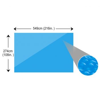 Pravokotna prevleka za bazen 549 x 274 cm moder PE