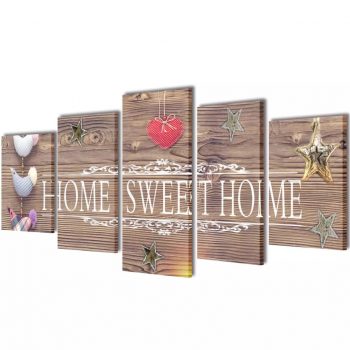 Set platen s printom Home Sweet Home 100 x 50 cm