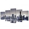 Set platen s printom črnobel New York ponoči 200 x 100 cm