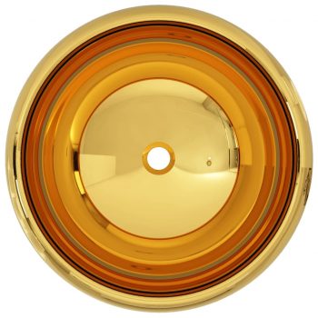 Umivalnik keramičen 40x15 cm zlat