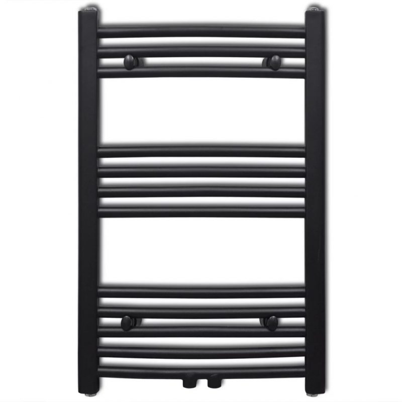 Črn Cevni Radiator za Centralno Ogrevanje Ukrivljene Cevi 500x764mm