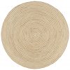 Preproga iz jute bel spiralni potisk ročno izdelana 120 cm