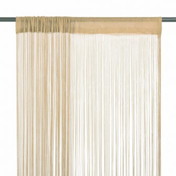 Zavese iz nitk 2 kosa 100x250 cm bež barve