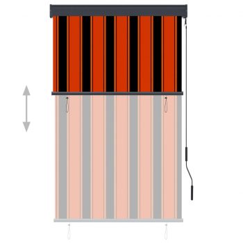 Zunanje rolo senčilo 100x250 cm oranžno in rjavo