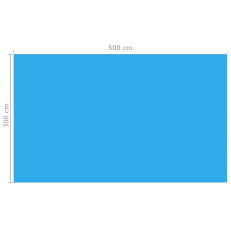 Pravokotno pokrivalo za bazen 500x300 cm PE modro