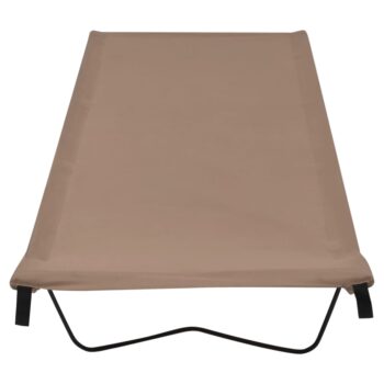 Kamp postelja 180x60x19 cm oksford blago in jeklo taupe