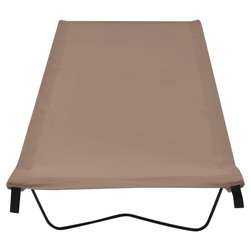 Kamp postelja 2 kosa 180x60x19 cm oksford blago in jeklo taupe