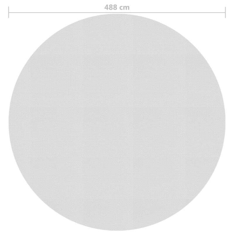 Plavajoča PE solarna folija za bazen 488 cm siva