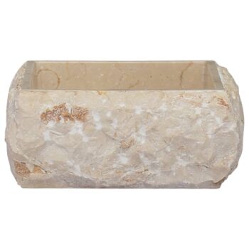 Umivalnik krem 30x30x13 cm marmor