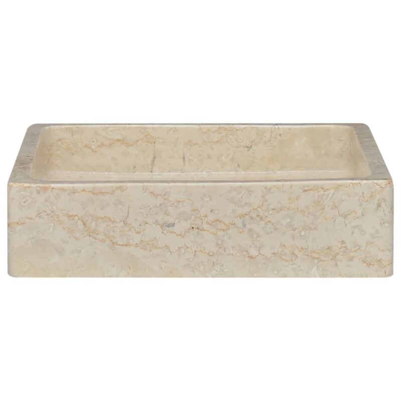 Umivalnik krem 40x40x10 cm marmor