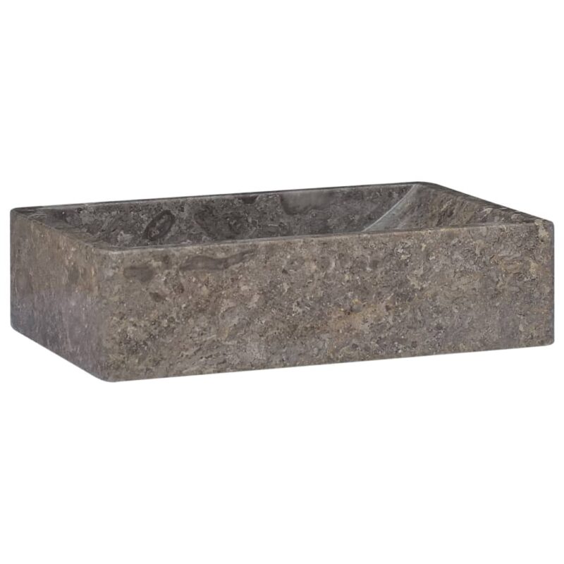 Umivalnik siv 45x30x12 cm marmor