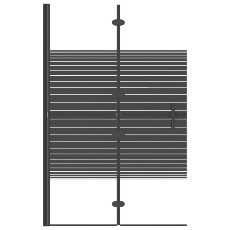 Zložljiva tuš kabina ESG 80x140 cm črna