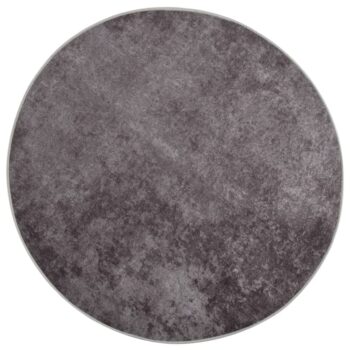 Pralna preproga φ120 cm siva protizdrsna