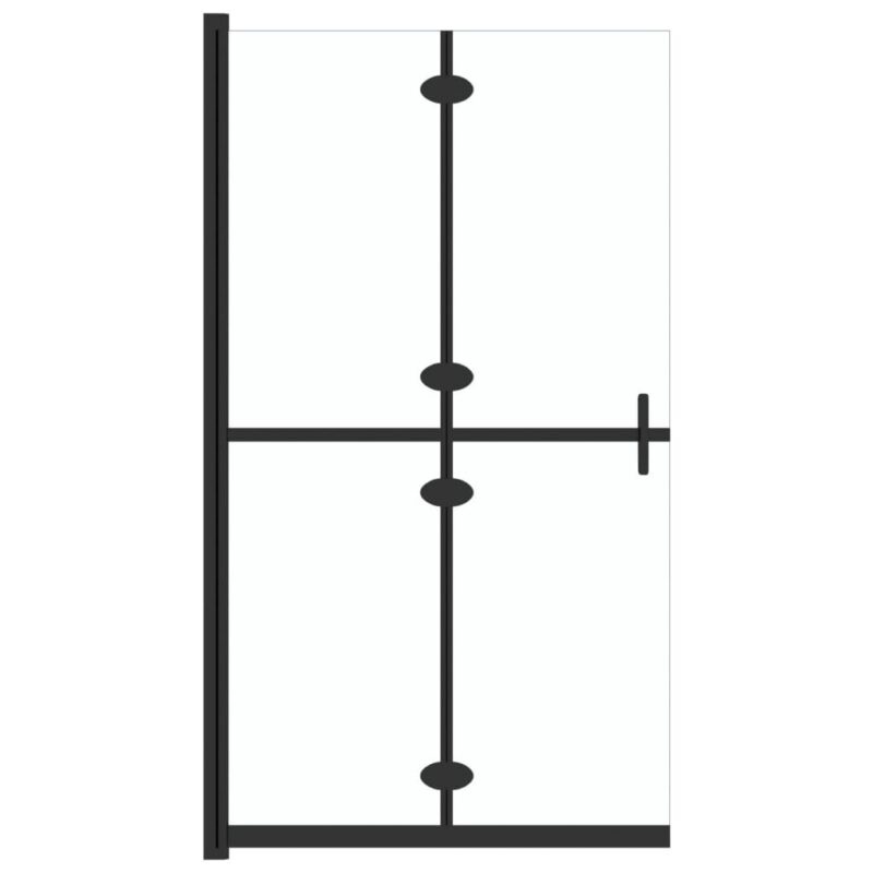 Zložljiva pregrada za tuš prozorno ESG steklo 120x190 cm