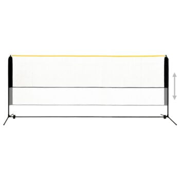 Nastavljiva mreža za badminton 400x103x94-158 cm kovinska