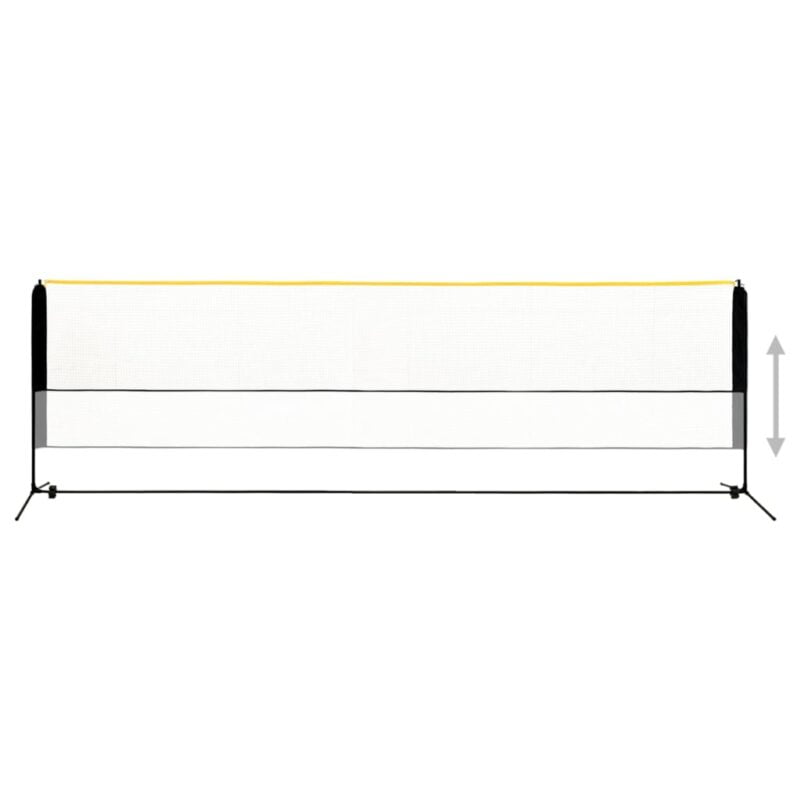 Nastavljiva mreža za badminton 500x103x94-158 cm kovinska