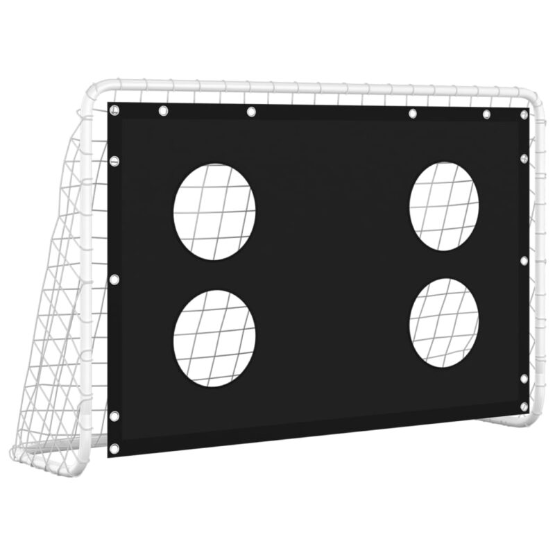 Nogometni gol z mrežo za trening jeklo 184x61x122 cm