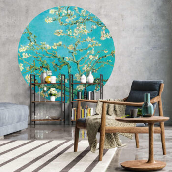 WallArt Okrogla tapeta Almond Blossom 190 cm