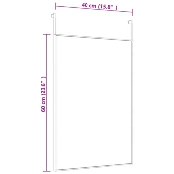 Ogledalo za vrata zlato 40x60 cm steklo in aluminij