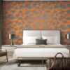 DUTCH WALLCOVERINGS Tapeta borovci modra in oranžna