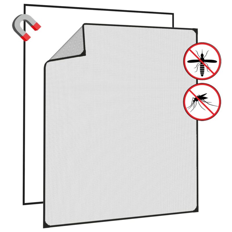 Magnetni komarnik za okna antracit 120x140 cm