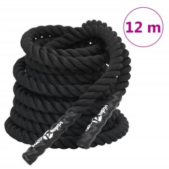 Bojna vrv črna 12 m 9 kg poliester