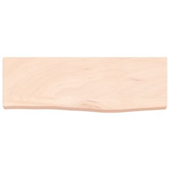 Stenska polica 60x20x4 cm neobdelana trdna hrastovina