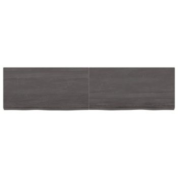 Stenska polica temno siva 120x30x4 cm obdelana trdna hrastovina