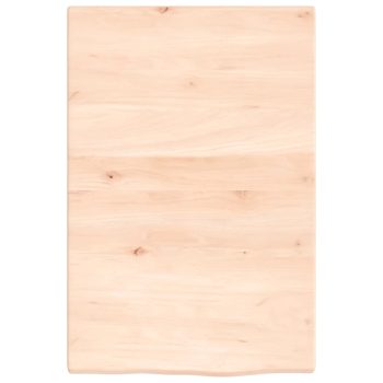 Stenska polica 40x60x2 cm neobdelana trdna hrastovina