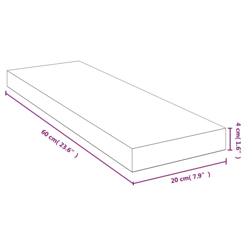 Stenska polica 60x20x4 cm bambus