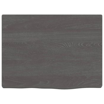 Stenska polica temno siva 40x30x2 cm obdelana trdna hrastovina