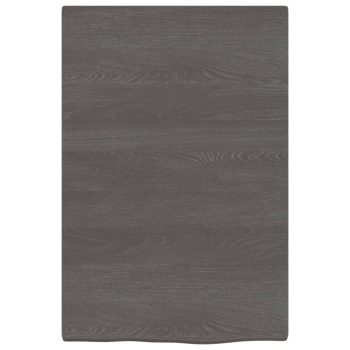 Stenska polica temno rjava 40x60x2 cm trdna hrastovina