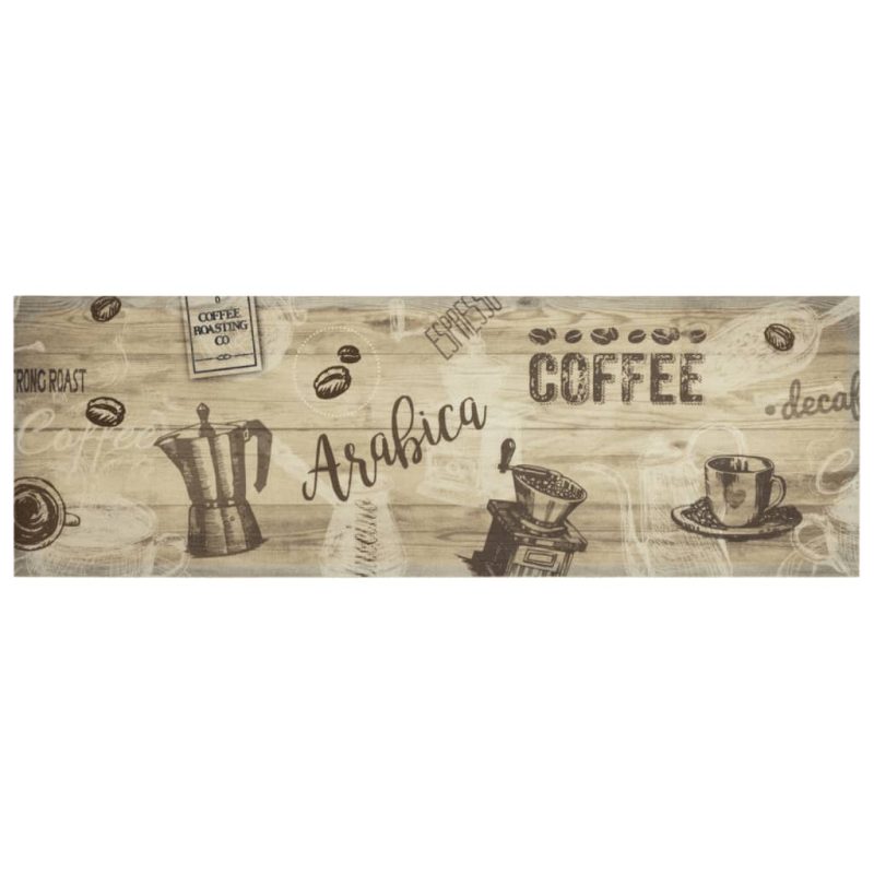 Kuhinjska preproga pralna coffee rjava 60x180 cm žamet