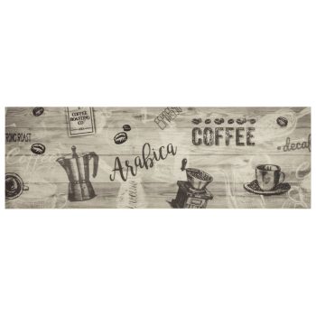 Kuhinjska preproga pralna coffee siva 60x180 cm žamet