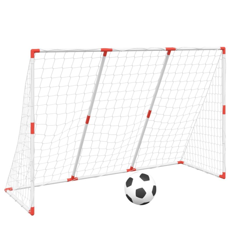 Otroški nogometni gol z žogo 2 v 1 bela 184x64x124 cm