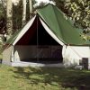 Družinski šotor tipi za 10 oseb zelen vodoodporen