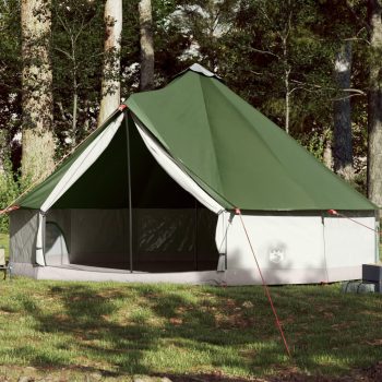 Družinski šotor tipi za 12 oseb zelen vodoodporen
