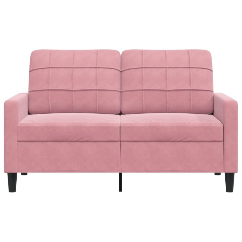 Kavč dvosed roza 120 cm žamet