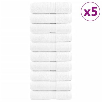 Premium brisače 50 kos bela 30x50 cm 600 g/m2 100 % bombaž